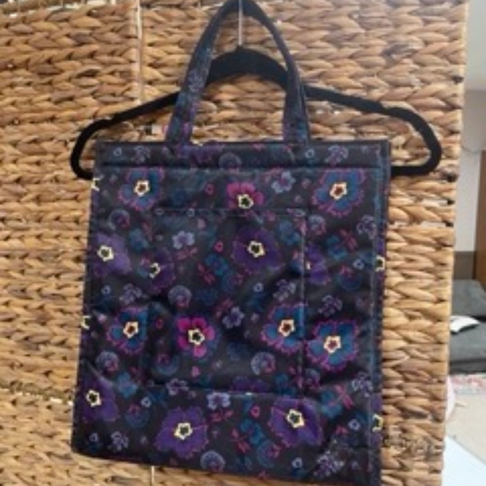 Lug Runner Tote -- Boho Floral Black